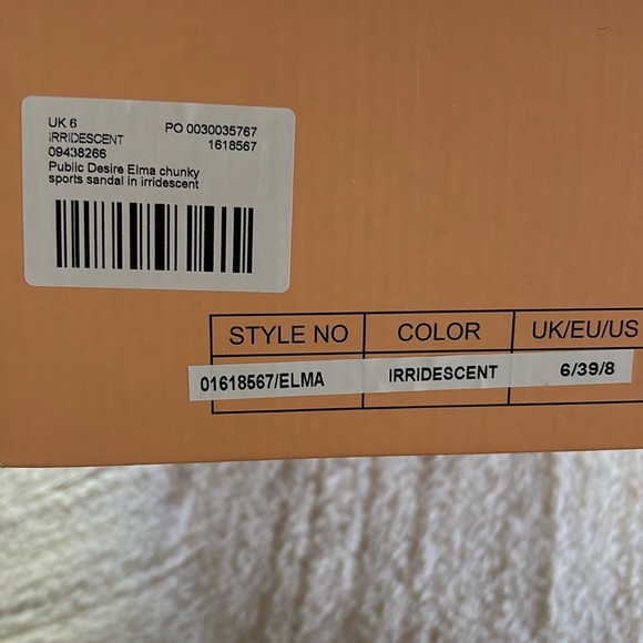 Public Desire Elma Chunky Iridescent Sandal size 8 - Picture 9 of 15